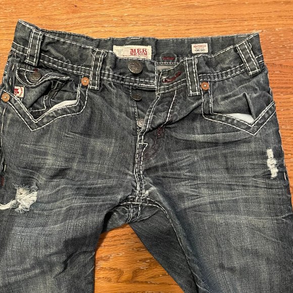 MEK Mens Distressed Jeans, 31 x 32 - Picture 1 of 5